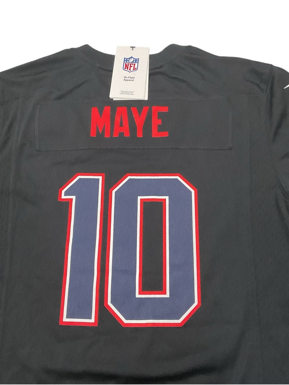 NFL Kids Black Maye #10 Jersey with Navy and Red Trim Large